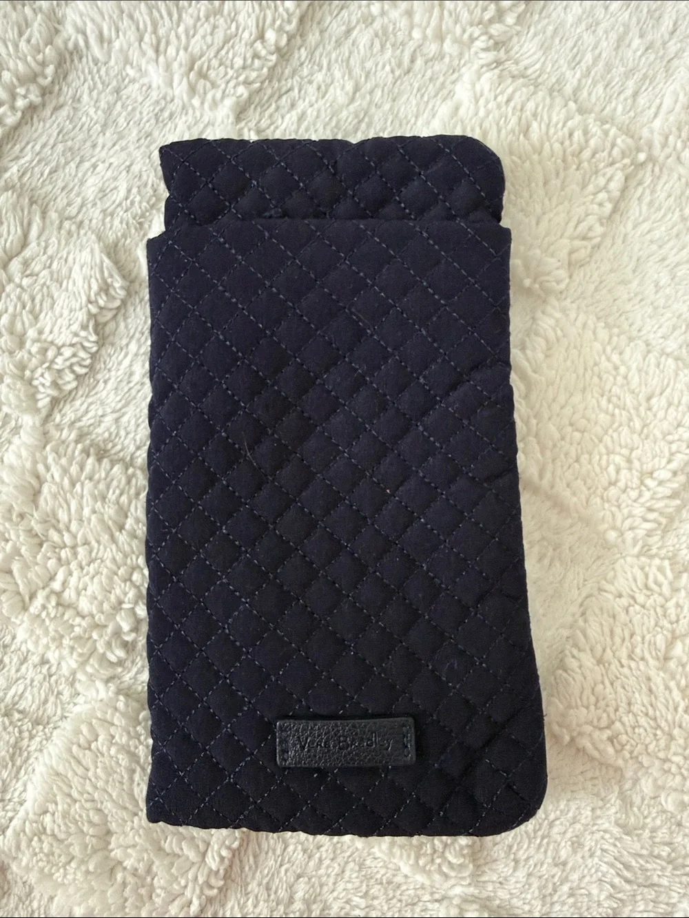 Vera Bradley Quilted Navy Blue eyeglasses Sleeve